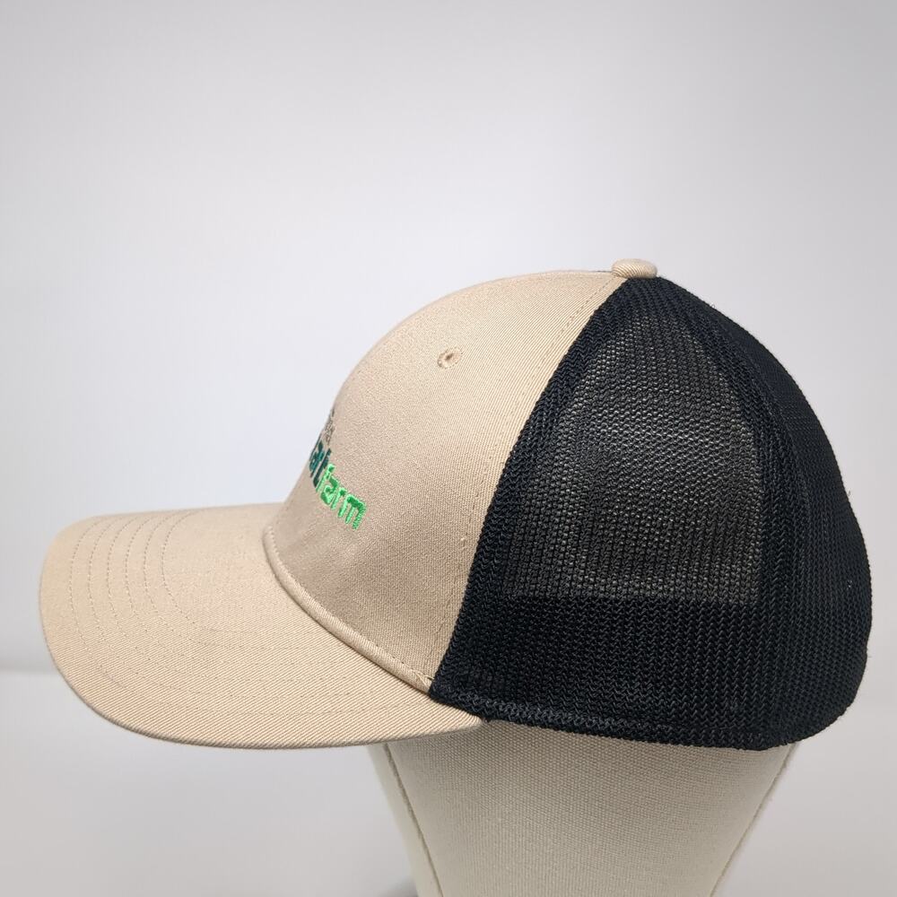 Simplot Smart Farm Snapback Trucker Hat Beige One… - image 3